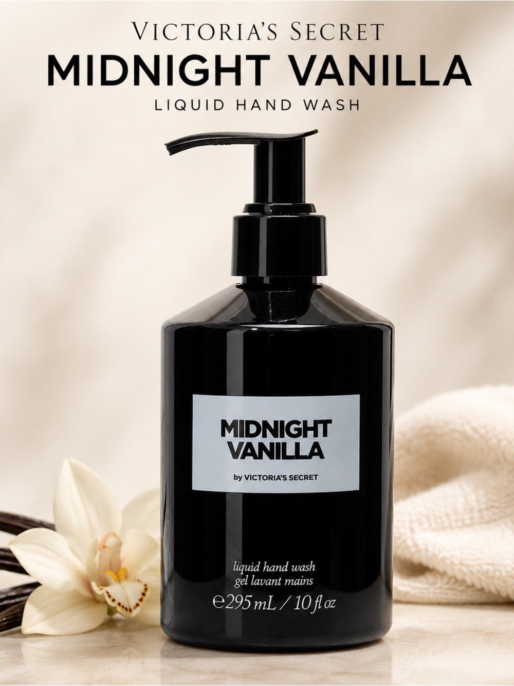 VICTORIA'S SECRET Midnight Vanilla Liquid Hand Soap 10 Fl Oz/295 ML | No Box